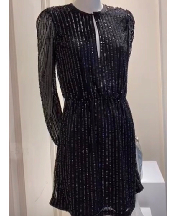 Black Sequin Dress